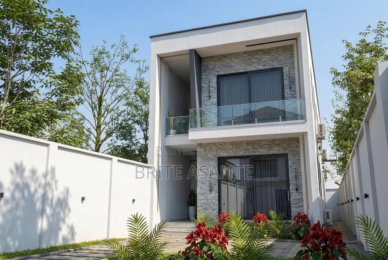3d Architecture Drawing for Three Bedrooms on 28ft X 100ft Land Size
