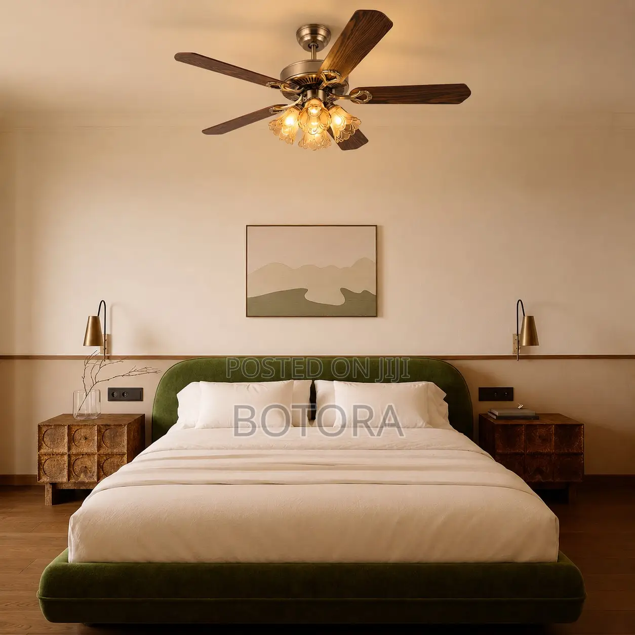 Accra Installation Included 48-Inch 5-Blade Quiet Ceiling Fan Light