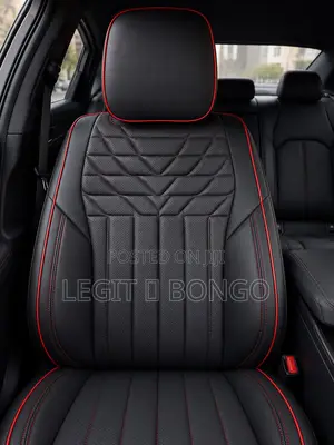 Half Leather Seat Cover Black