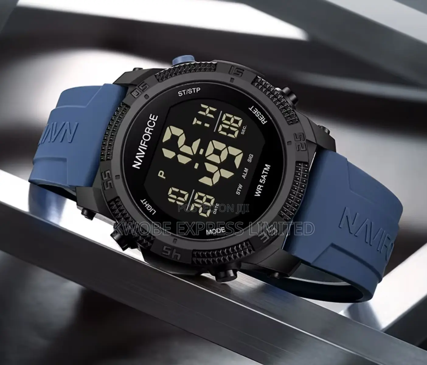 Naviforce Men's Digital Sports Wristwatch – 50m Waterproof