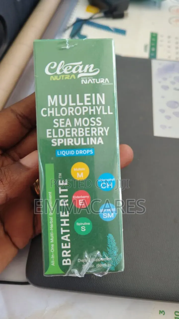 Mullien Chlorophyll Sea Moss Elderberry Spirulina For Respiratory Heal