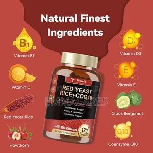 Red Yeast Rice + Coq10 For Heart Health And Cholesterol Support