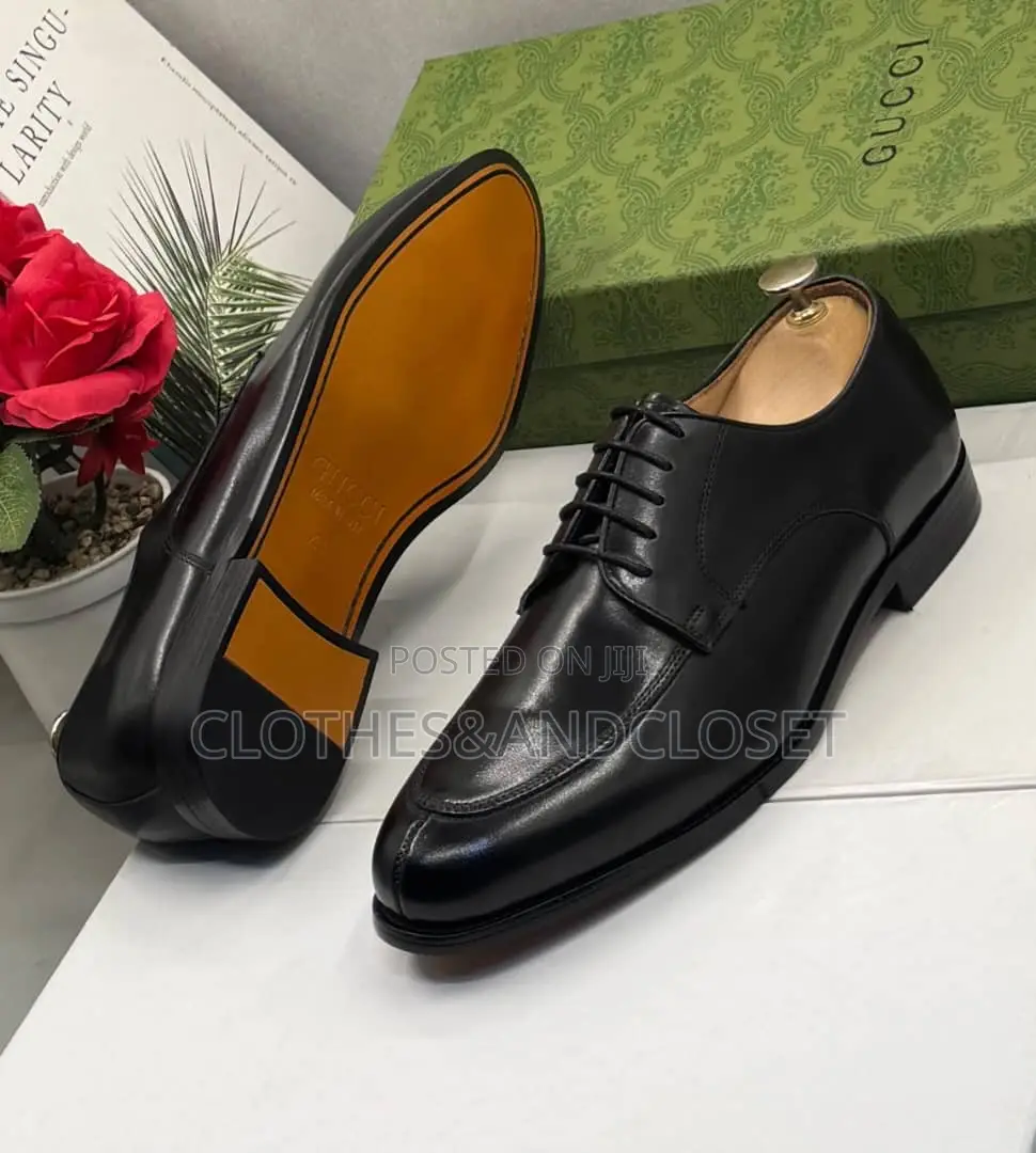 Black Leather Split-Toe Derby Shoes, Similar in Style