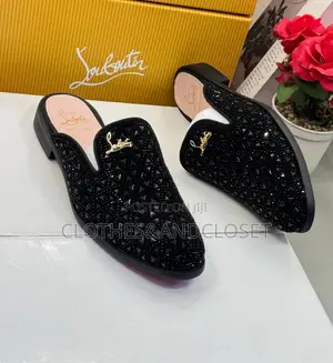 Black Christian Louboutin Men's Loafers Feature a Sparkle