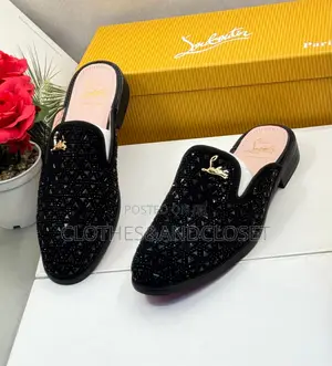 Black Christian Louboutin Men's Loafers Feature a Sparkle