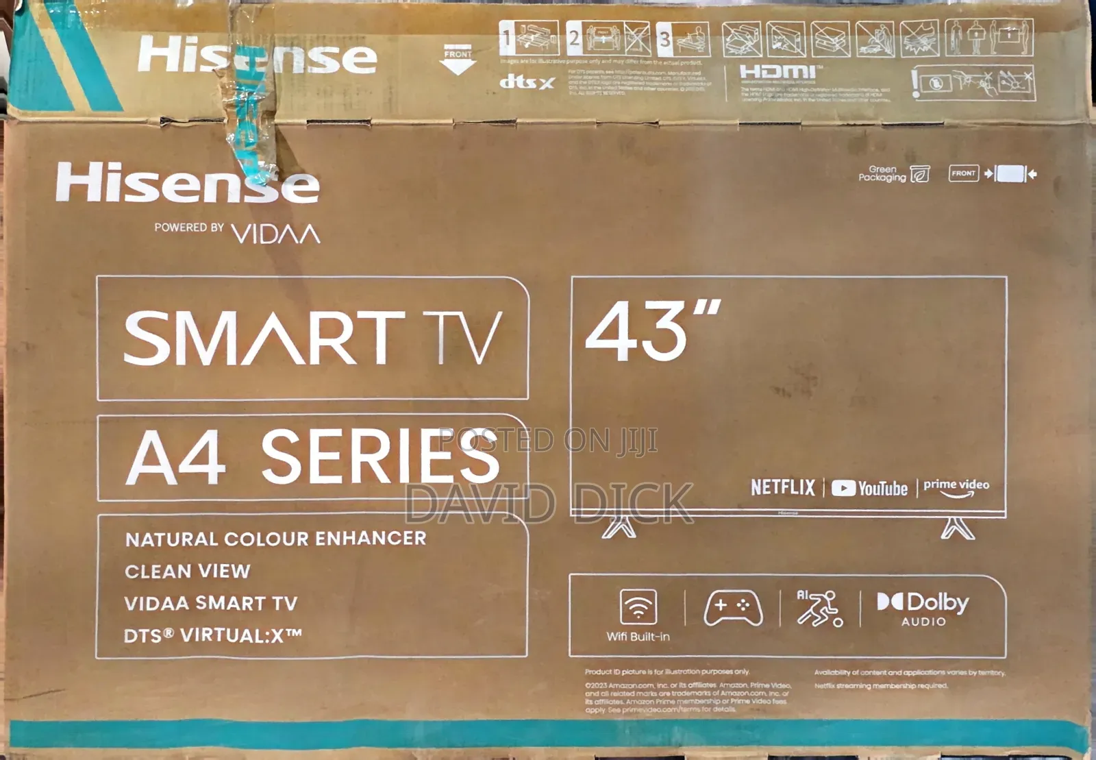 Slightly Used Hisense 43" A4 Series Smart Tv (With Original Box)