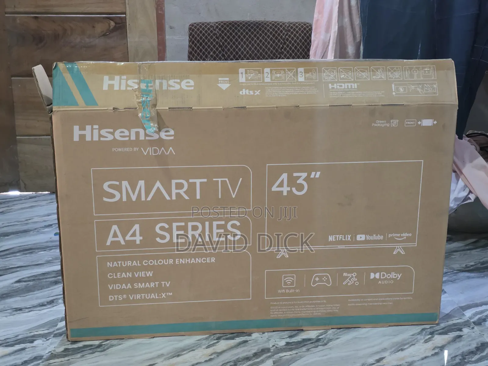 Slightly Used Hisense 43" A4 Series Smart Tv (With Original Box)