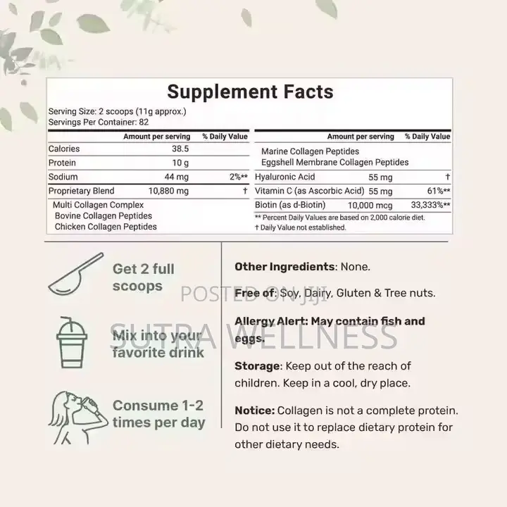 Multi Collagen Peptides Powder (82 Servings)