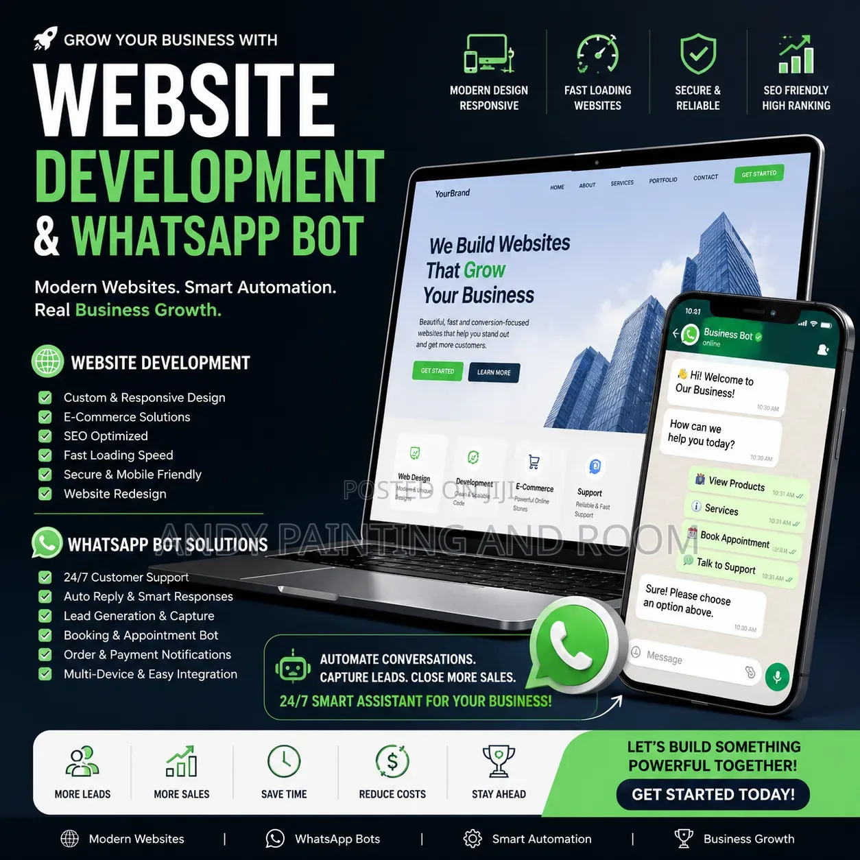 Website Development Whatsapp Bot Solutions