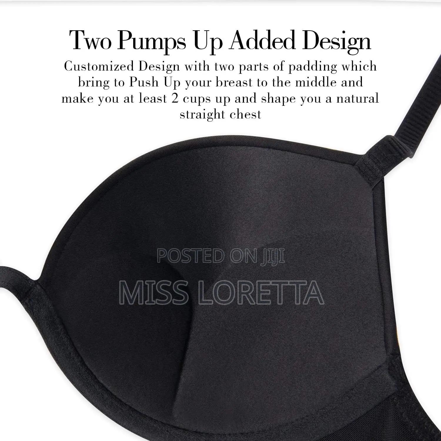 Push Up T/Short Bra - Black