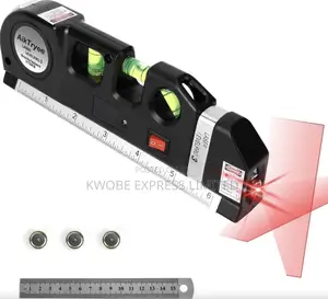 Laser Level Cross Line Tool With 8ft Tape Measure