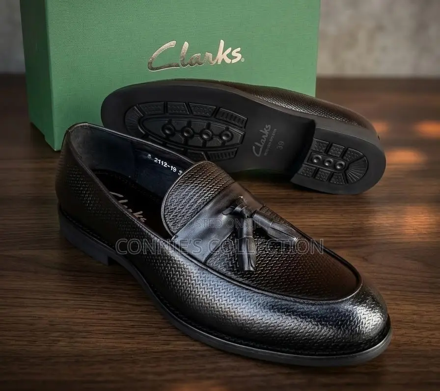 Clarks Leather Penny Loafers