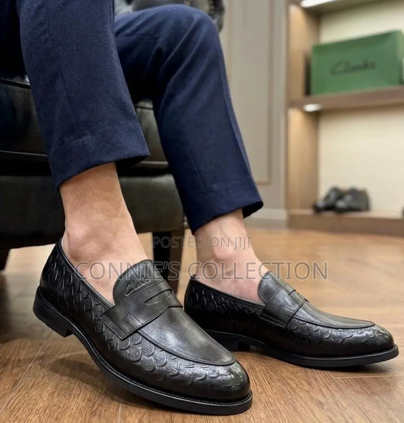 Clarks Leather Penny Loafers