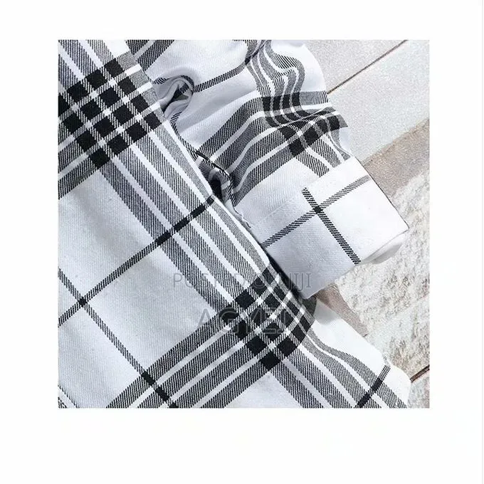 Men’S 2-Piece Long Sleeve Plaid Shirts – White Green
