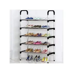 5-Tier Shoe Rack Stackable Assembly Shoe Clothes Organizer-5 Layers
