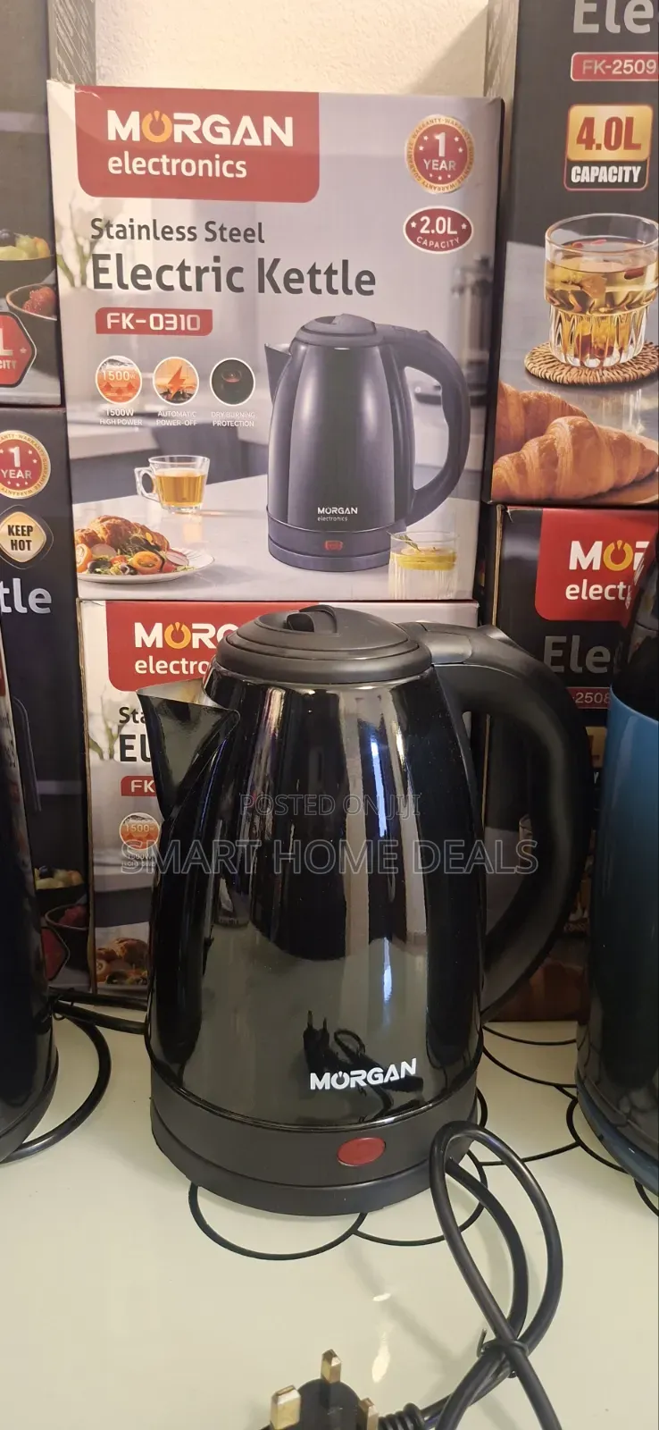 Morgan Stainless Steel Cordless Kettle