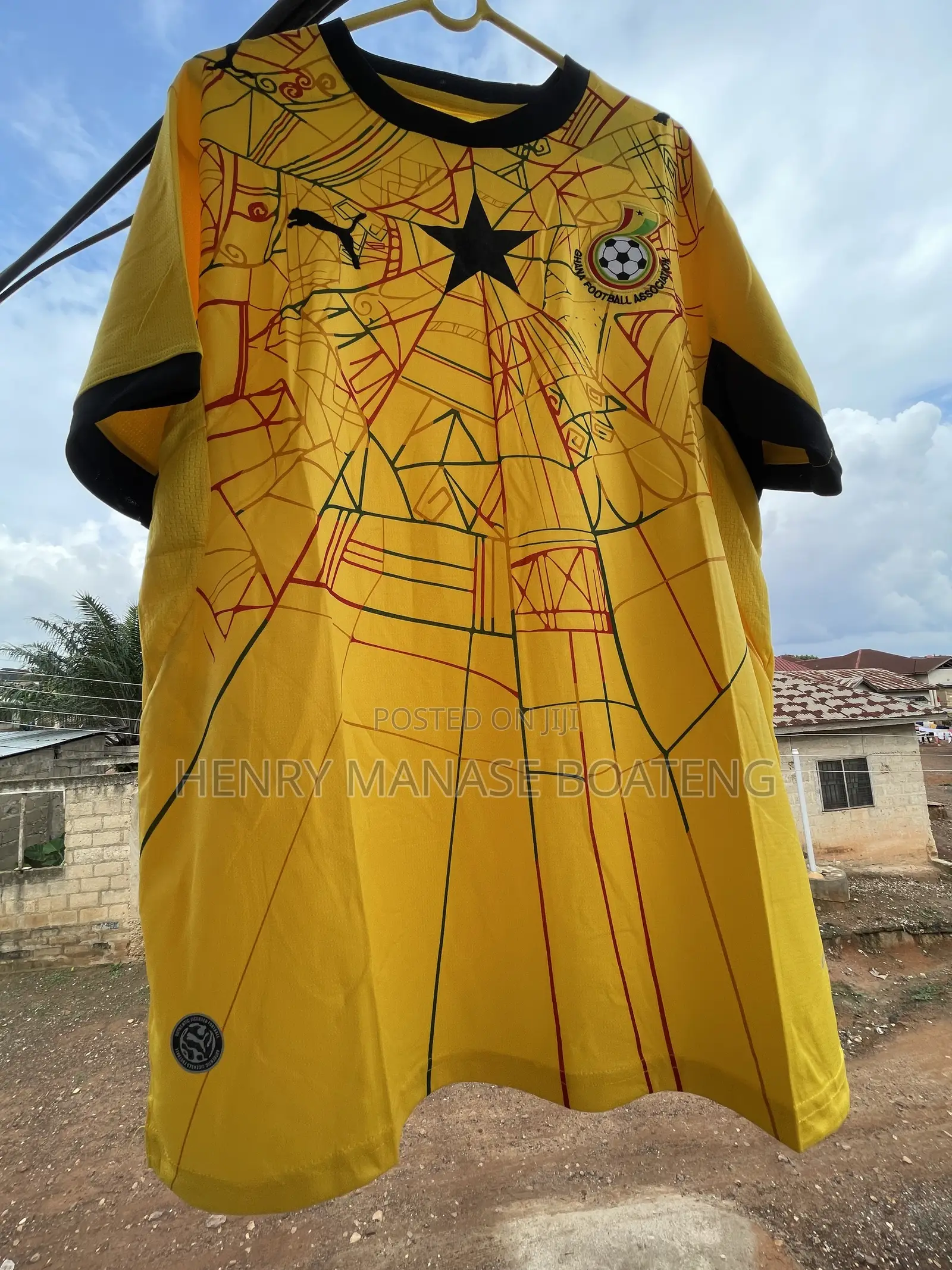 Ghana Black Star Jersey/ Spider Yellow