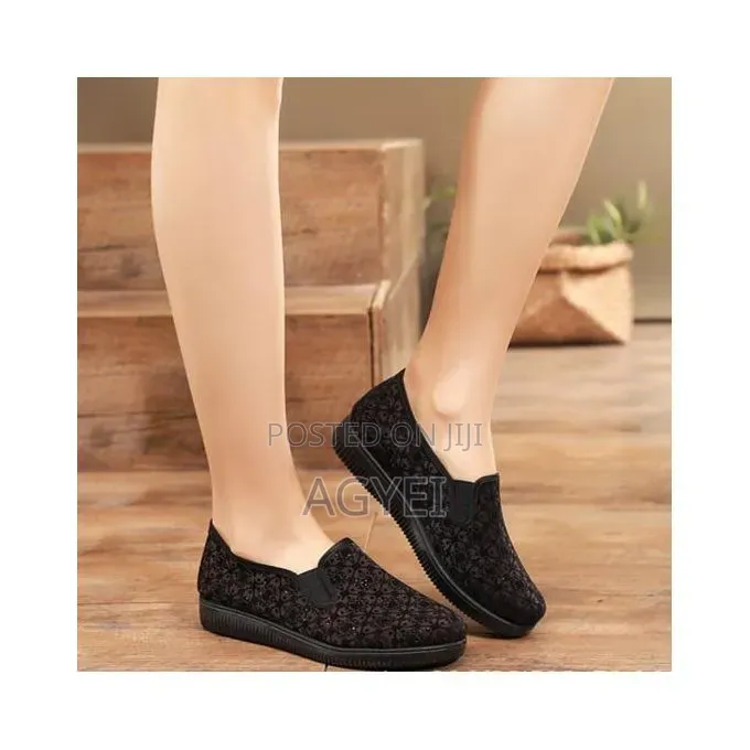 Women’S Breathable Non-Slip Sneakers (Black Casual Sports Shoes)