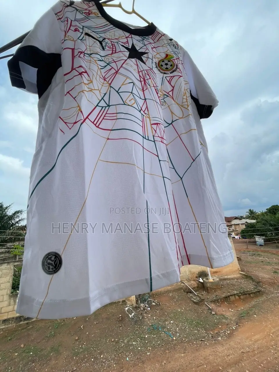 Ghana Black Star White Jersey/ Spider White