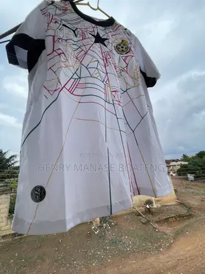Ghana Black Star White Jersey/ Spider White