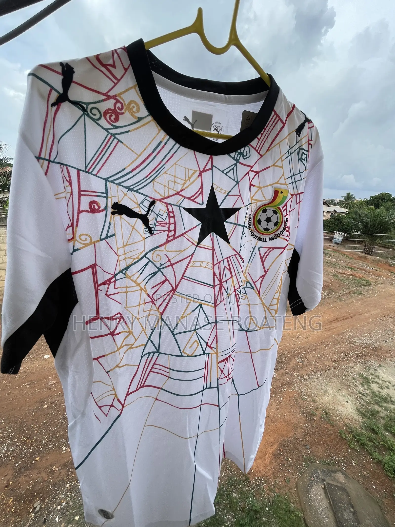 Ghana Black Star White Jersey/ Spider White