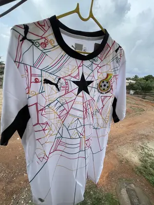 Ghana Black Star White Jersey/ Spider White