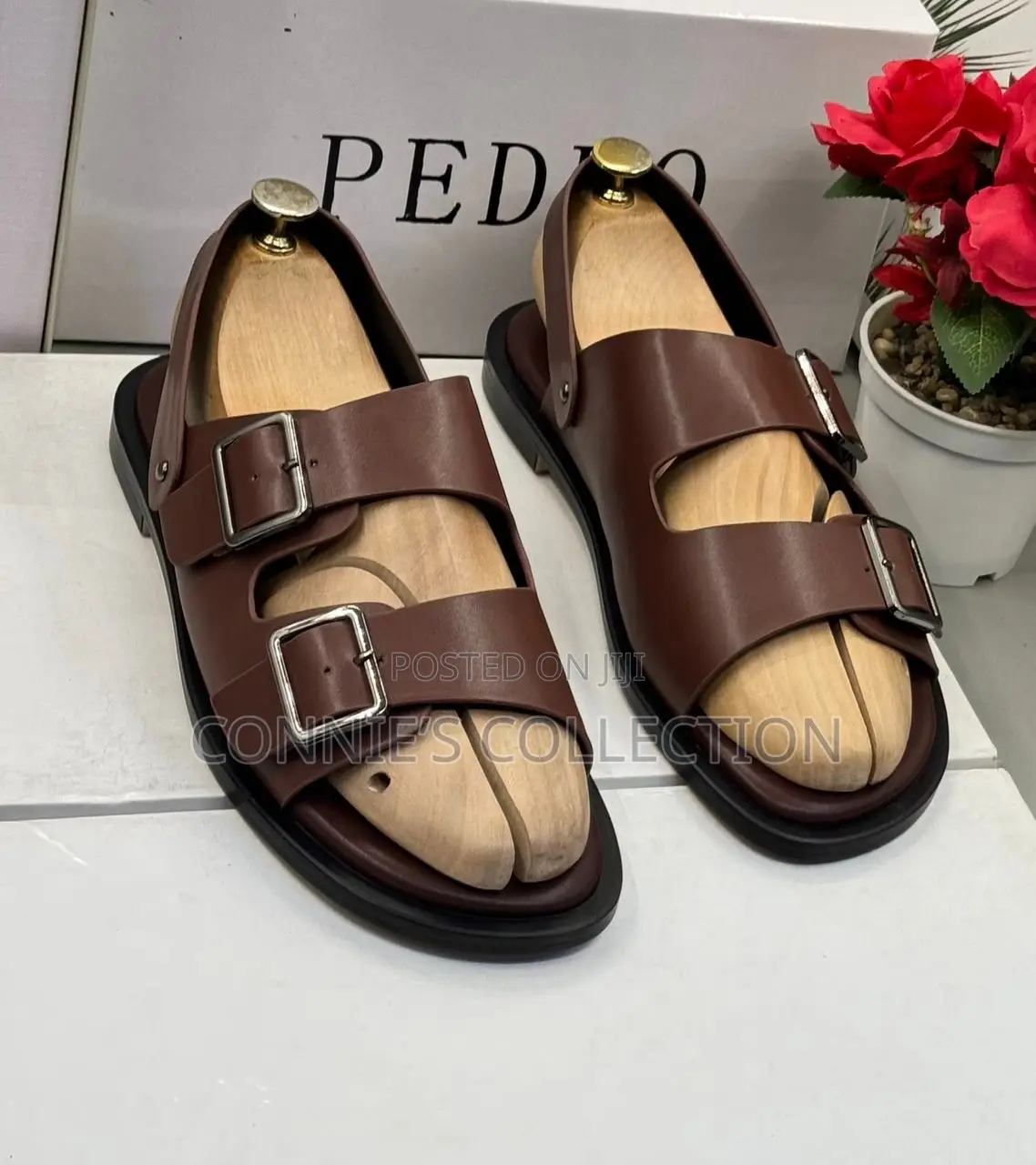 Black and Brown Leather Pedro