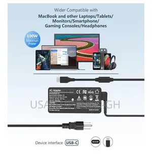 100w Usb-C Power Adapter Fast Charger for Laptop Macbook From Usa