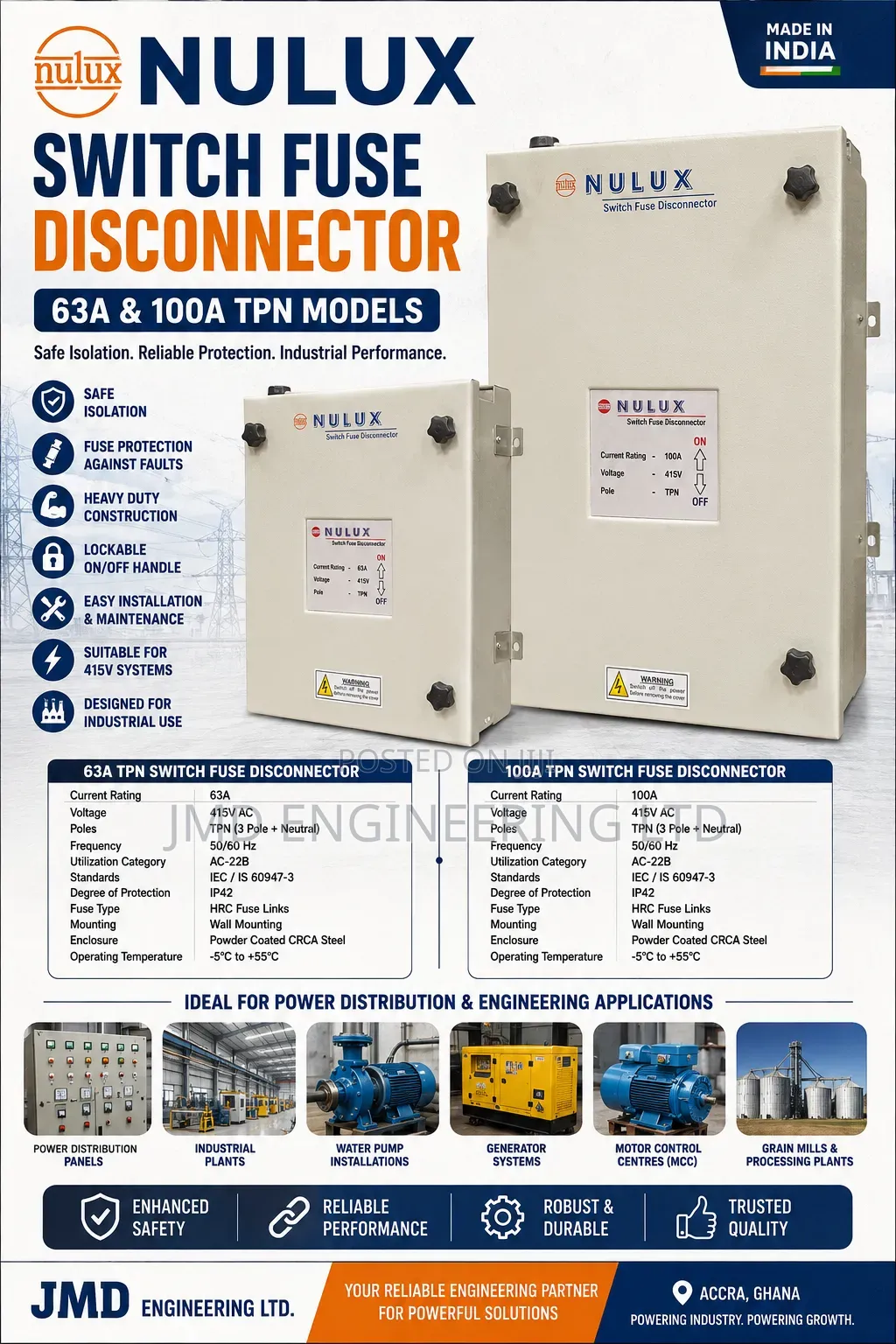 Main Switch 63a and 100a