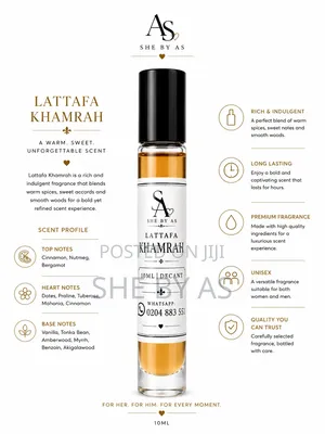She by As: Lattafa Khamrah – Luxury Unisex Edp (10ml Decant)