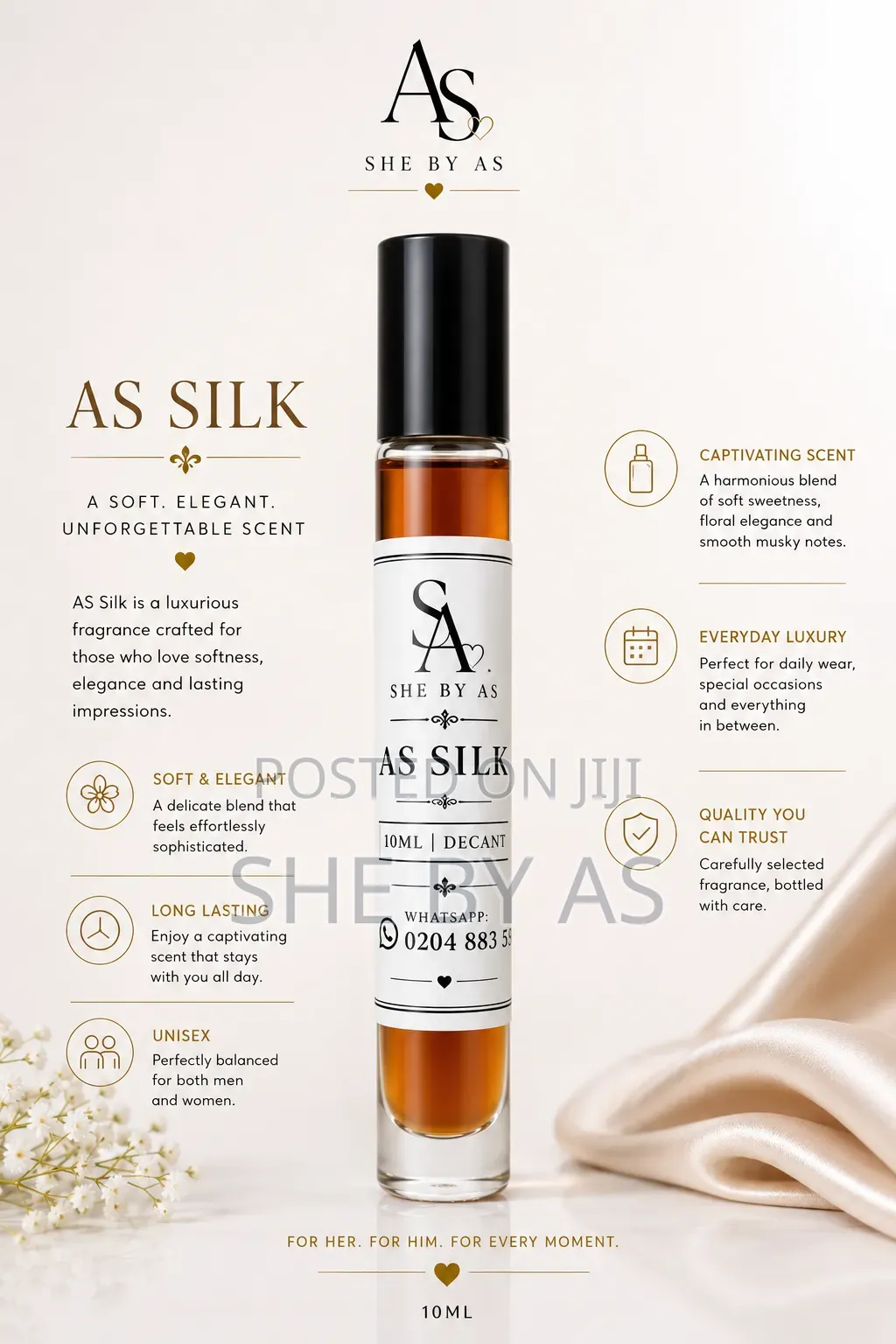 She by As: As Silk– Signature Floral Musk (10ml Decant)