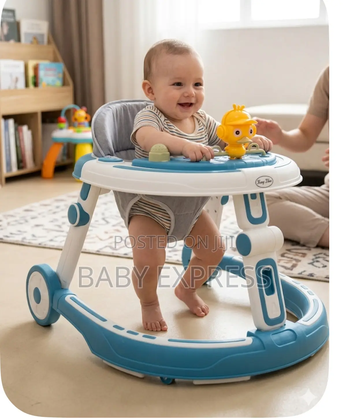 Space-Saving Foldable Baby Walker (Adjustable Height Safe)