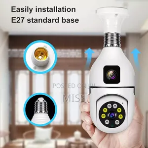 Digital CCTV Wi-Fi Bulb With PTZ Smart Camera - White