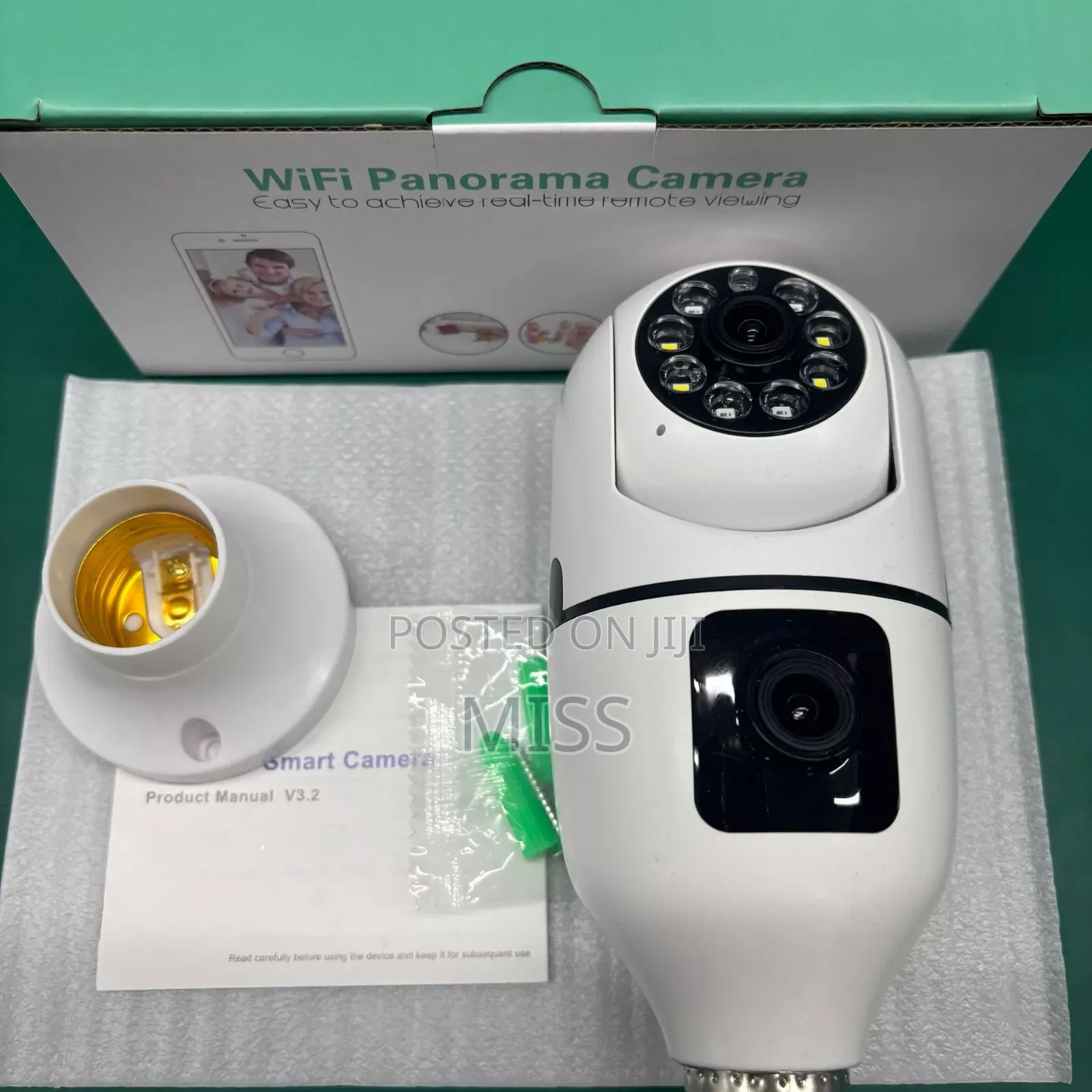 Digital CCTV Wi-Fi Bulb With PTZ Smart Camera - White