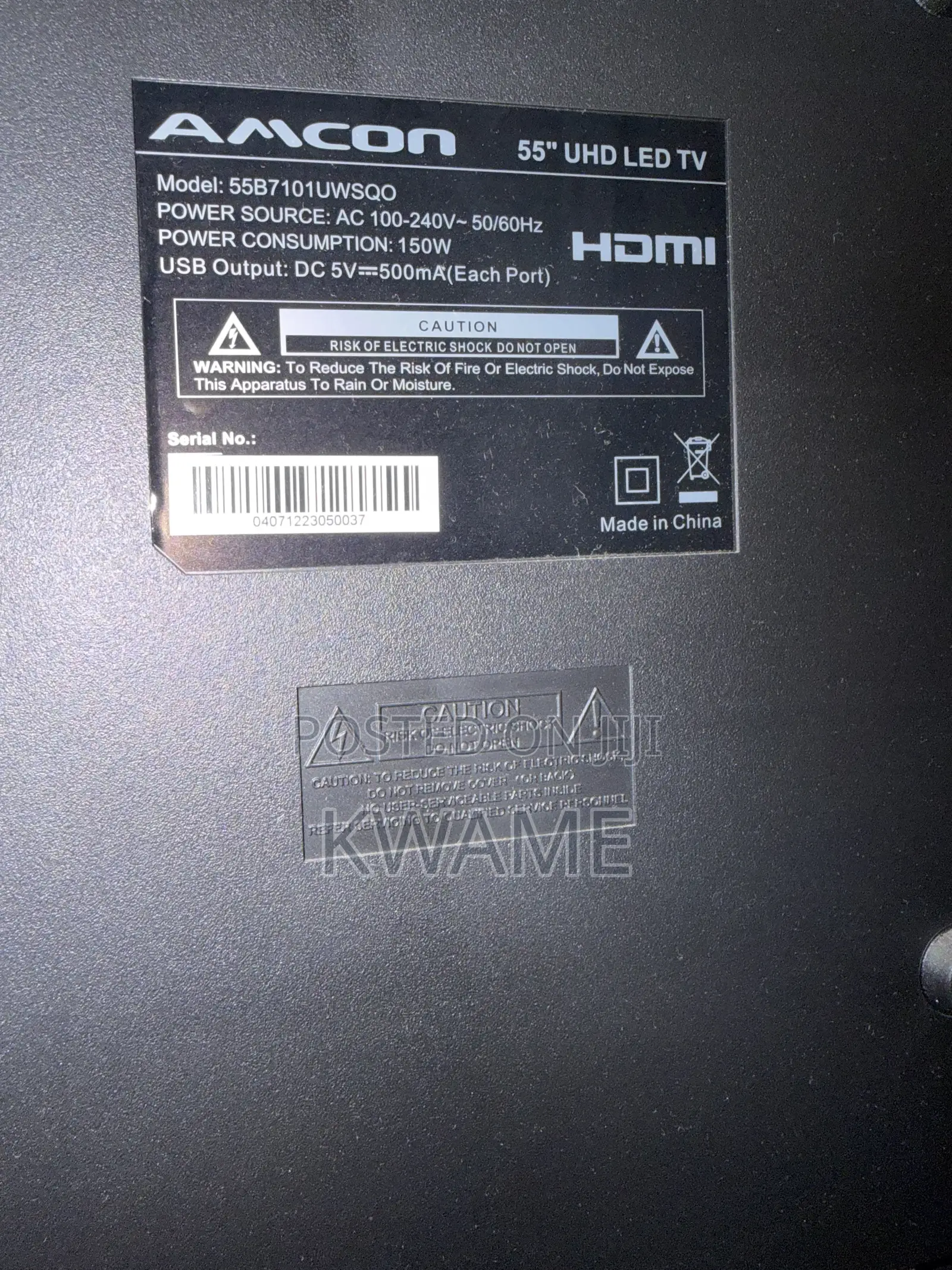 Amcon 55” Uhd Led Satellite Smart Tv