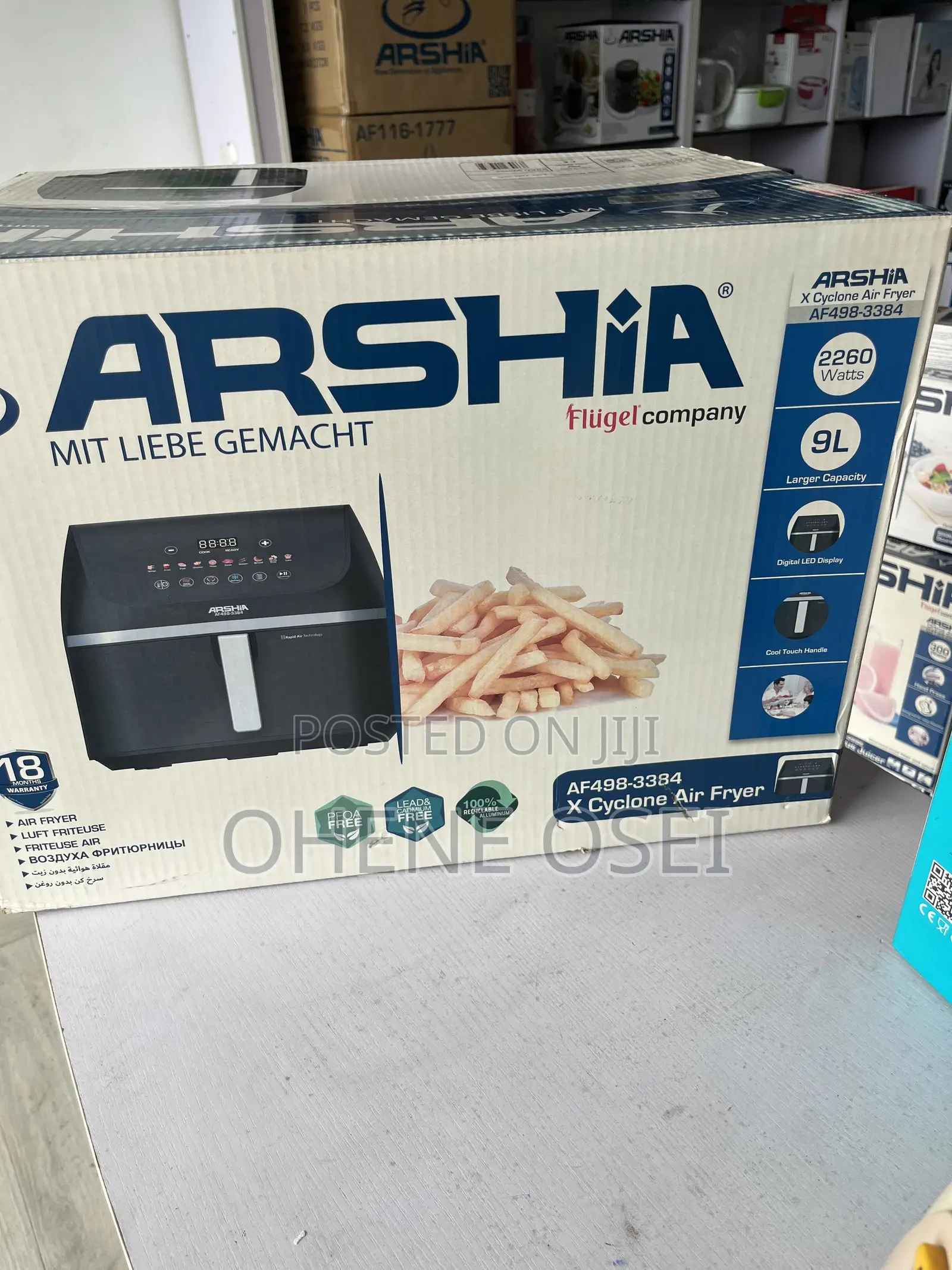 Arshia 9l Digital Air Fryer (2260w) – Large Capacity X Cyclone