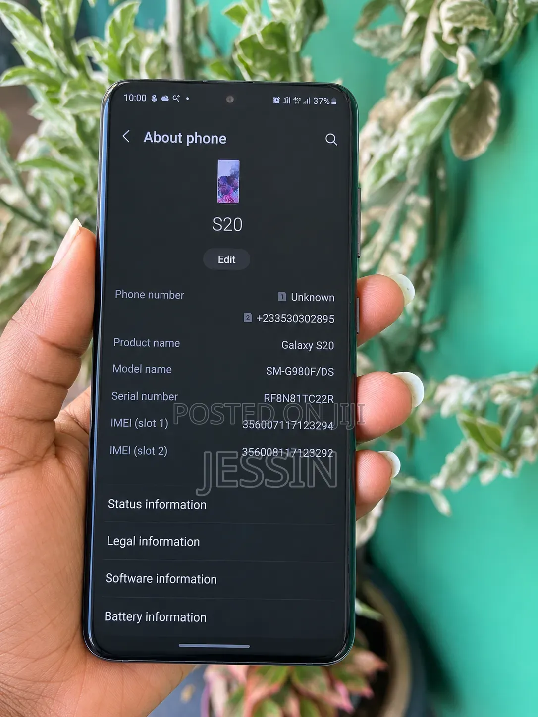 Samsung Galaxy S20 128 GB Black