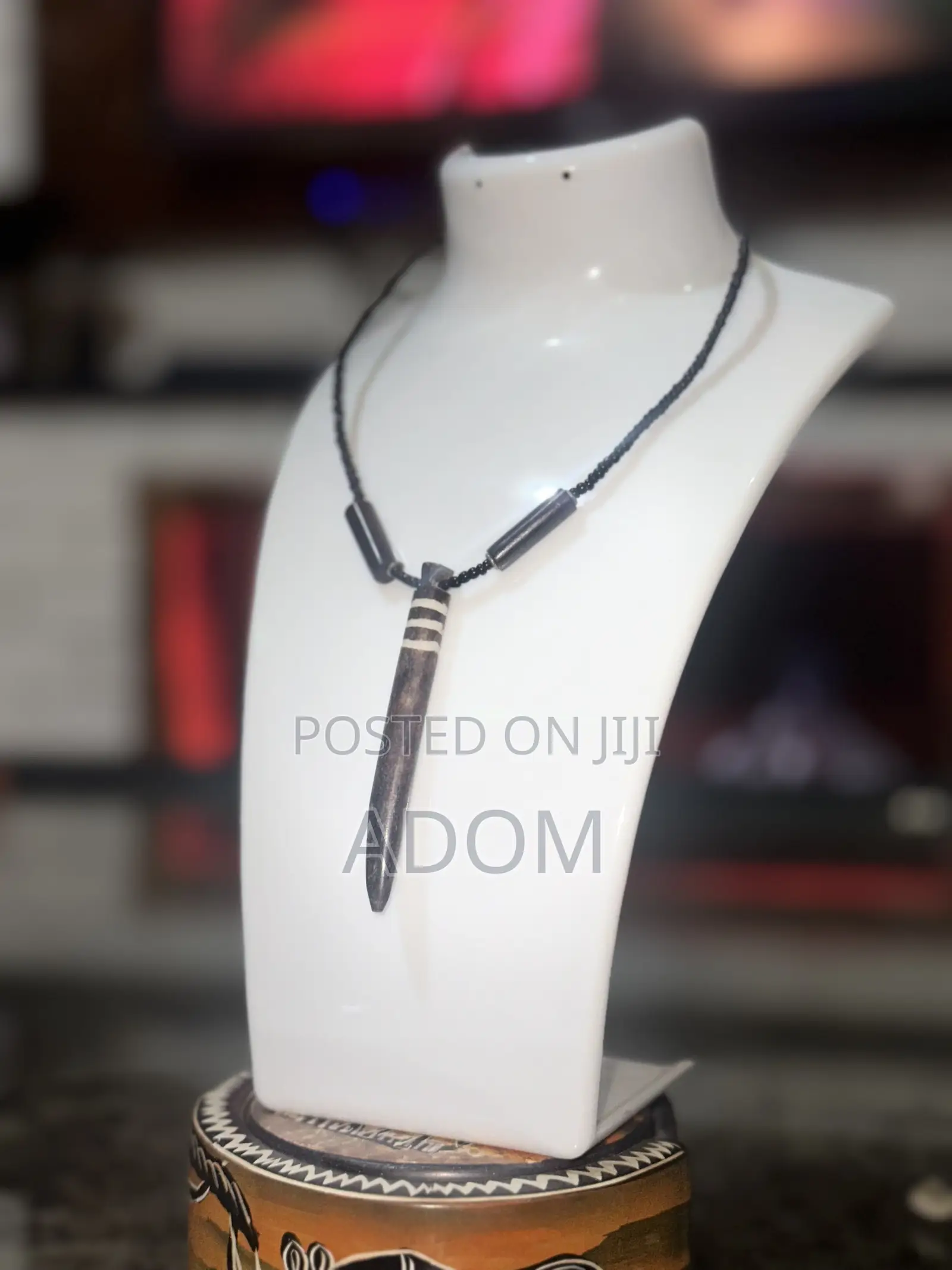 Handcrafted Ox Bone Pendant Necklace – African Heritage Jewelry