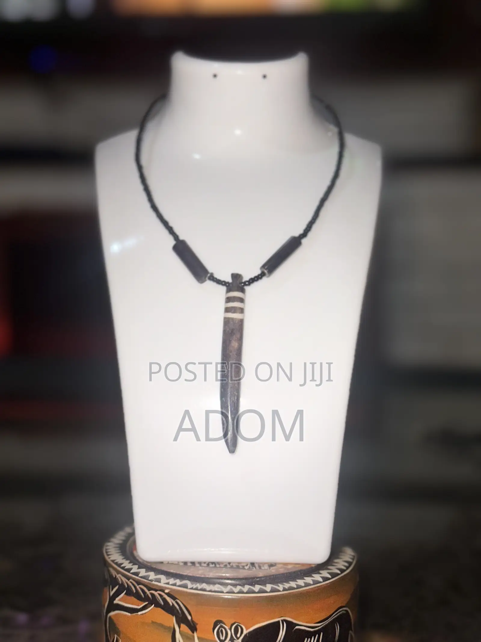 Handcrafted Ox Bone Pendant Necklace – African Heritage Jewelry
