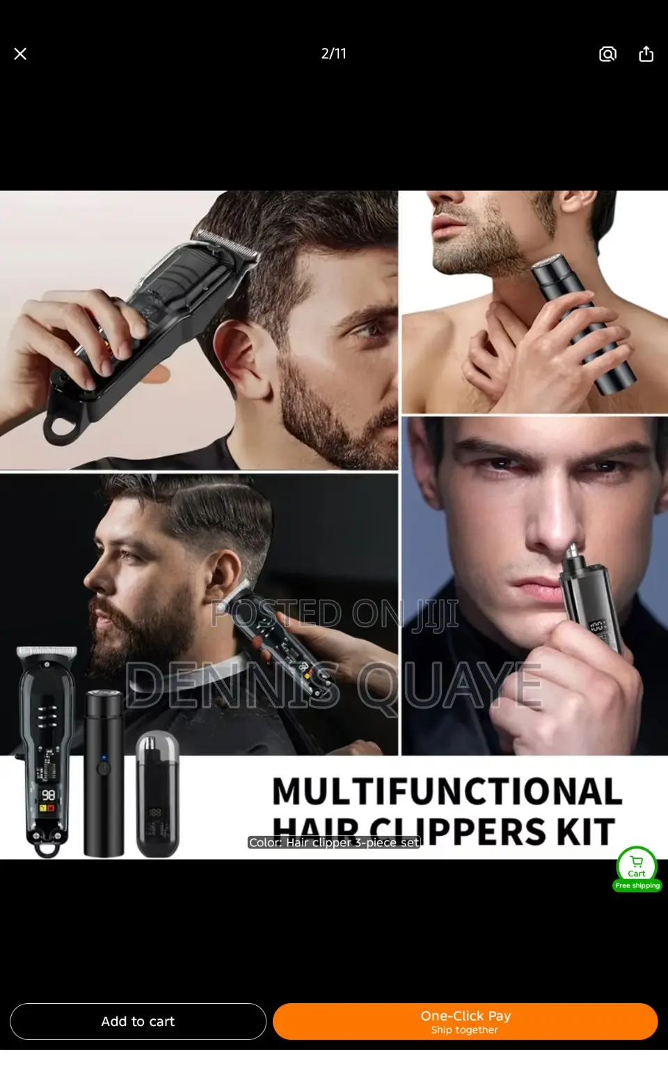 3-in-1 Men's Electric Grooming Kit - Hair Clipper, Shaver Nose Trimm