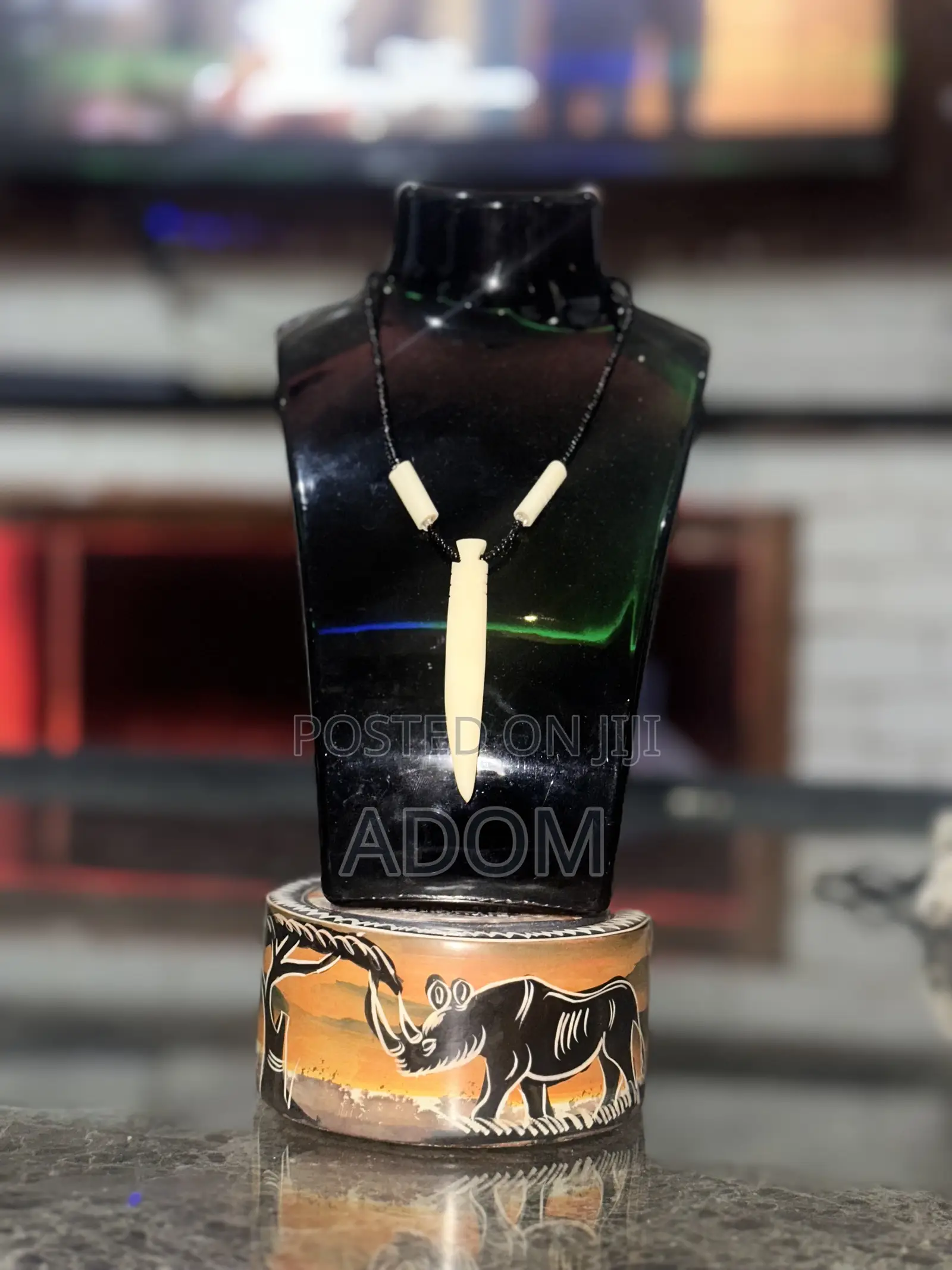 Handcrafted Ox Bone Spear Pendant Necklace – Symbol of Protection
