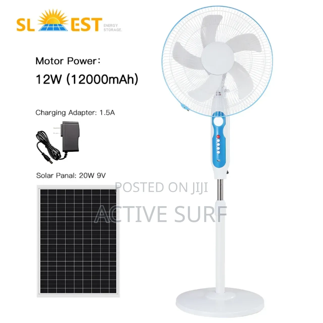 Solar Rechargeable Fan