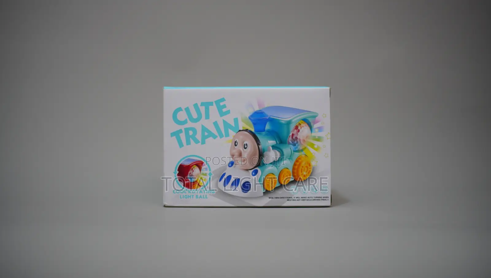 Smart Train Toy With Auto-Turn and Flashing Lights