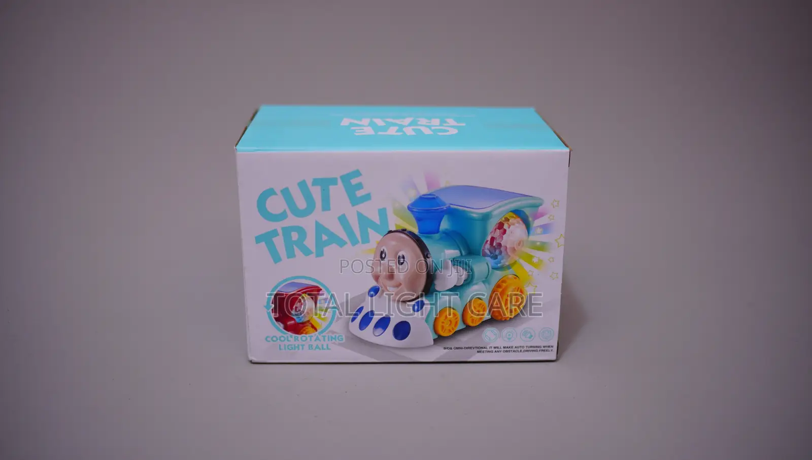 Smart Train Toy With Auto-Turn and Flashing Lights