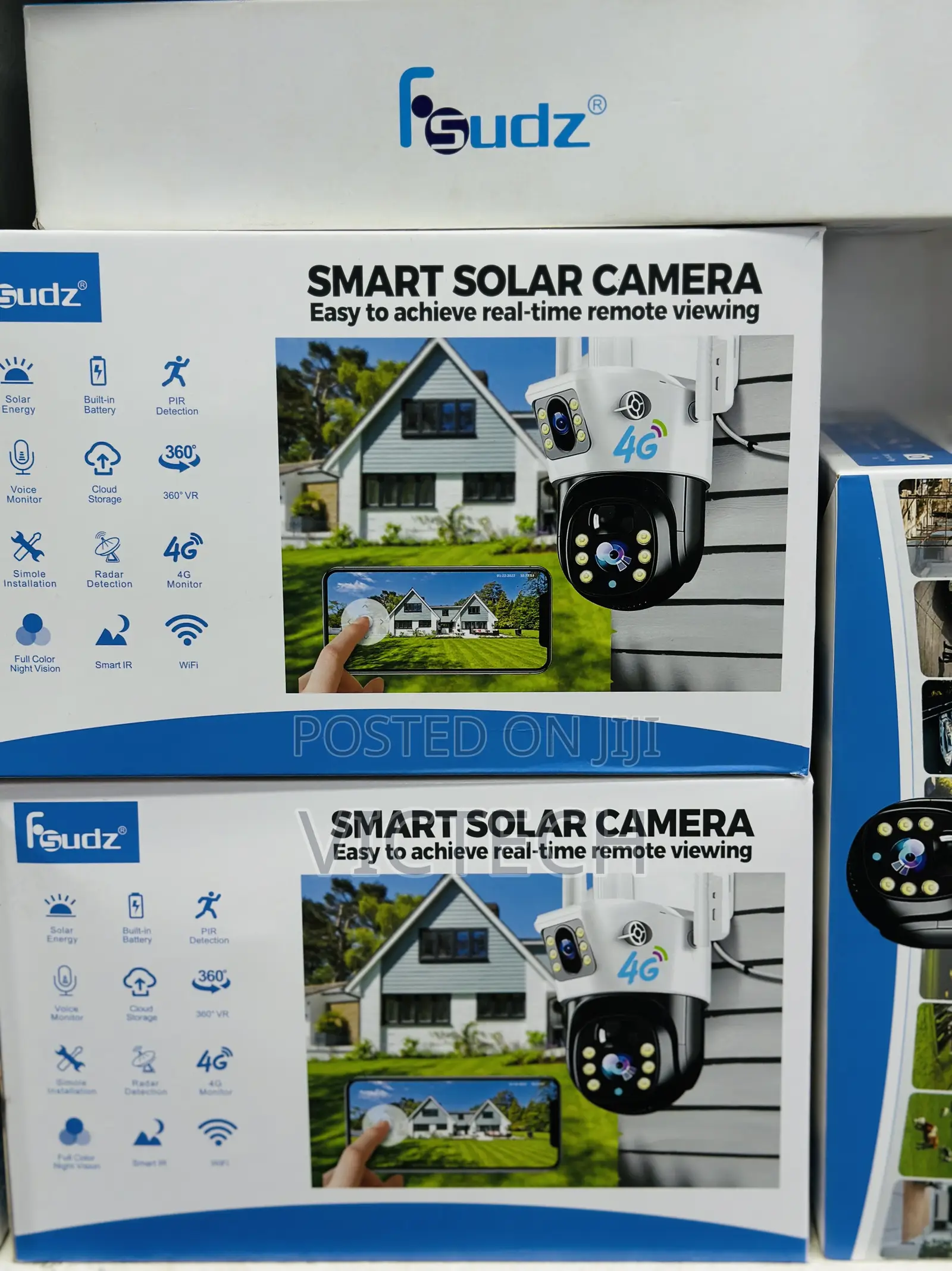 Fsudz V380pro Solar-Powered 4g Security Camera