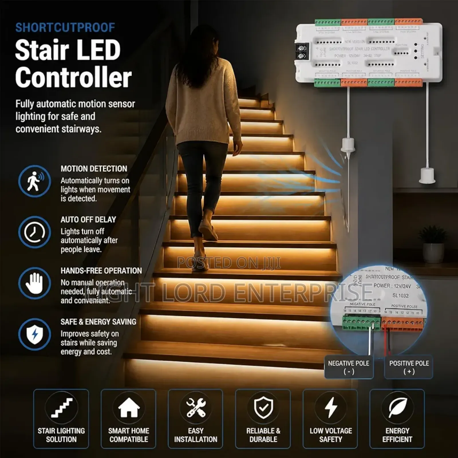 Automatic Sensing Stairs Controller