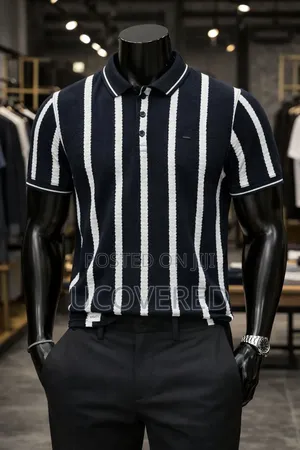 Vertical Striped Polo Shirts