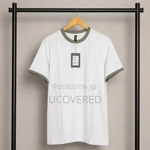 White Wooden Retro Ringer T-Shirt