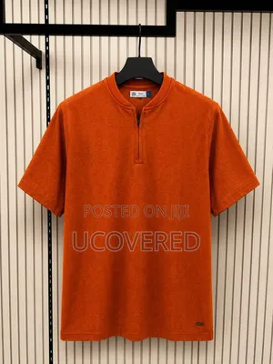 Casual Men's Knit Polo Shirts Feature Half-Zip Closures