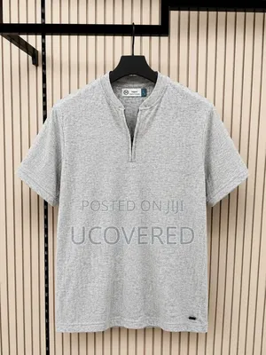 Casual Men's Knit Polo Shirts Feature Half-Zip Closures